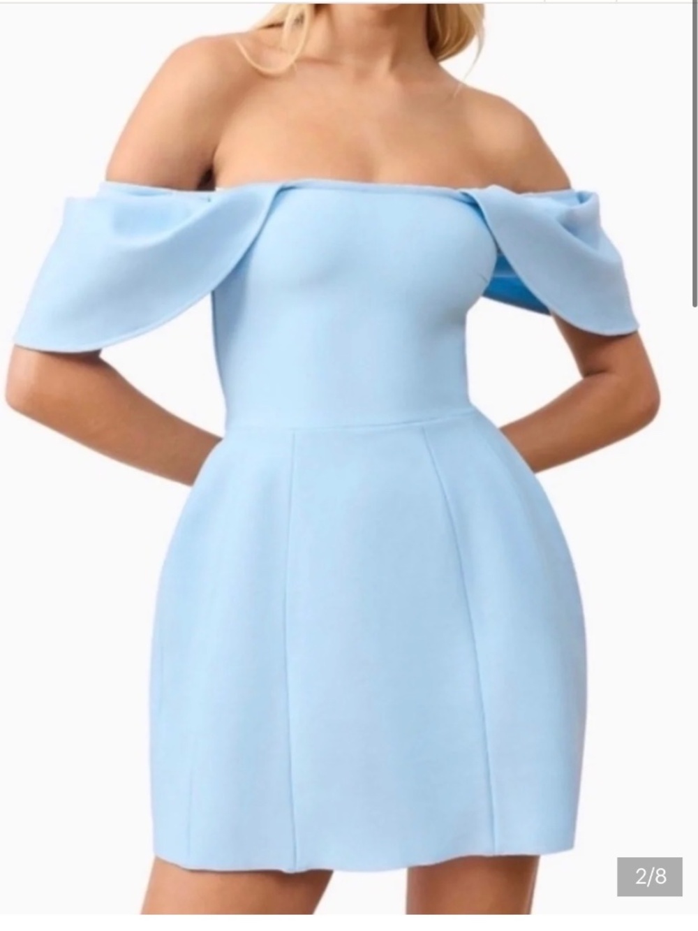 fiona maxi dress in bridal blue elliatt Sz XL Off-the-Shoulder Mini Color:Soft Black